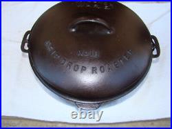 Nice Rare Vintage Wagner Ware Sidney -O- No. 10 Drip Drop Roaster #1270 with Lid
