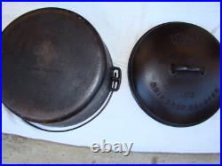 Nice Rare Vintage Wagner Ware Sidney -O- No. 10 Drip Drop Roaster #1270 with Lid