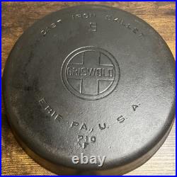 Nice Vintage Griswold Large Logo 710 F #9 Cast Iron Skillet