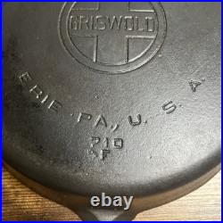 Nice Vintage Griswold Large Logo 710 F #9 Cast Iron Skillet