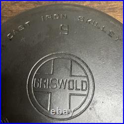 Nice Vintage Griswold Large Logo 710 F #9 Cast Iron Skillet