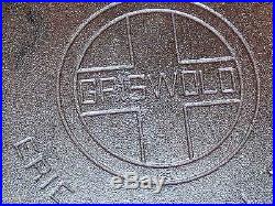 No. 14 Griswold #14 Cast Iron Skillet Large Block Logo EPU withHeat Ring 718