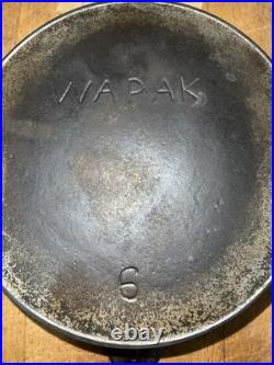 No 6 Wapak Cast Iron Skillet