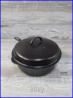 No. 8 Griswold Iron Mountain Chicken Pan Deep Skillet 1034 & Lid 1035 Cast Iron
