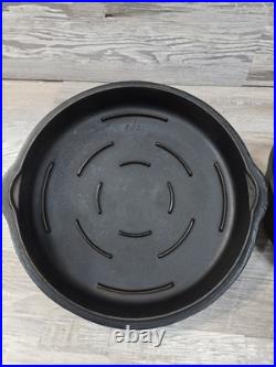 No. 8 Griswold Iron Mountain Chicken Pan Deep Skillet 1034 & Lid 1035 Cast Iron No. 8 Griswold Iron Mountain Chicken Pan Deep Skillet 1034 & Lid 1035 Cast Iron