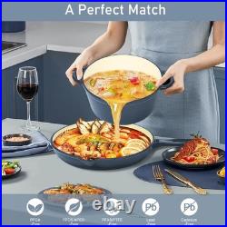 Nonstick Enameled Cast Iron Cookware Set- 9 Pieces Dutch Oven Pot with Lid fo Nonstick Enameled Cast Iron Cookware Set- 9 Pieces Dutch Oven Pot with Lid fo