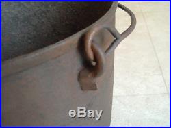 Old Cast Iron No. #6 Bean Pot Cowboy Kettle Cauldron drum 7 tall x 8 1/8 dia