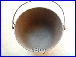 Old Cast Iron No. #6 Bean Pot Cowboy Kettle Cauldron drum 7 tall x 8 1/8 dia