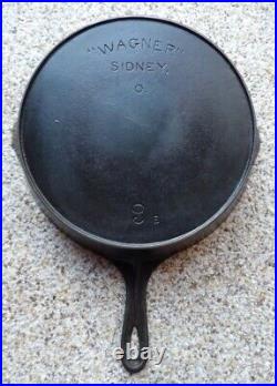 Old Large Cast Iron #9 Skillet Wagner Sidney O Clean