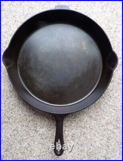 Old Large Griswold Cast Iron # 14 Skillet Block Logo