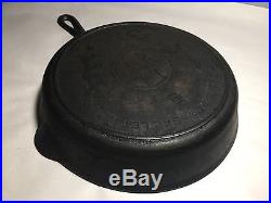 Old Very Rare Griswold Cast Iron #9 Skillet SLANT Logo 710 H with Heat ring