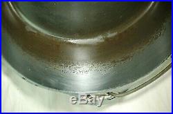 Old Vintage Griswold Nickel Plated Cast Iron #8 Dutch Oven w Lid Cookware USA