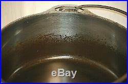 Old Vintage Griswold Nickel Plated Cast Iron #8 Dutch Oven w Lid Cookware USA