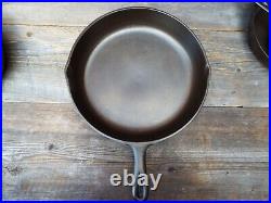 Older Birmingham Stove & Range /BSR Cast Iron Skillets #'s 3 5 7 8 10, Restored