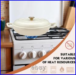 Olla hierro fundido esmaltada 3.8QT con tapa horno guisos y asados, Nuevo