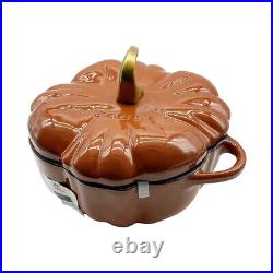 Opened Orange for STAUB Cast Iron 3.75-qt Pumpkin Cocotte with Stainless Steel