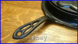 Original Antique Griswold Heart Star No. 18 Cast Iron Waffle Iron With Low Base