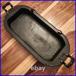 PEARL No. 7 Cast Iron Parlor Stove Sad Iron Long Pan by Ohio Stove Co, Pre-1890