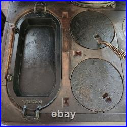 PEARL No. 7 Cast Iron Parlor Stove Sad Iron Long Pan by Ohio Stove Co, Pre-1890