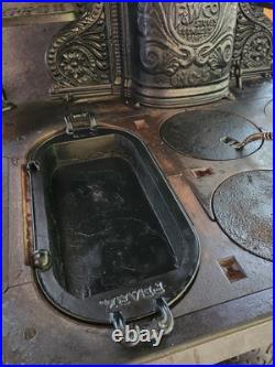 PEARL No. 7 Cast Iron Parlor Stove Sad Iron Long Pan by Ohio Stove Co, Pre-1890
