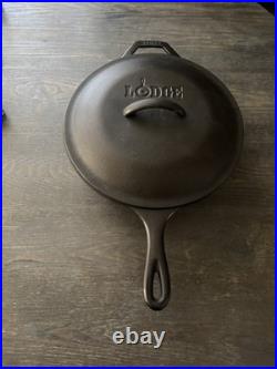 POLISHED Cast Iron Lodge #8 Chicken Fryer WithLid