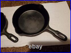 Pair Of Rare Griswold Iron Mountain Edition Cast Iron Skillets #3 And #5