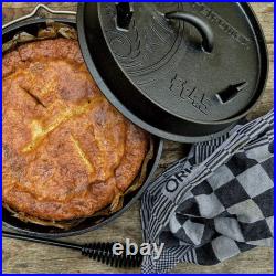 Petromax Cast Iron Dutch Oven for Campfire or Home Kitchen, Flat Base