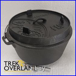 Petromax Dutch Oven / Potje Pot Cast Iron Camping Cooking Pot 8-14 People ft9