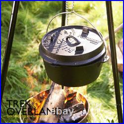 Petromax Dutch Oven / Potje Pot Cast Iron Camping Cooking Pot 8-14 People ft9