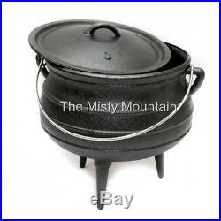 Potjie pot Cauldron Cast Iron Sz 3 Camping cookware Survival Gypsy Kettle
