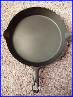 Pre-Griswold Cast Iron #12 First Series ERIE Skillet with Heat Ring