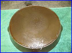 Pre-Griswold Curved Logo ERIE 9 Cast Iron Skillet 710 A Heat Ring Clnd Seasoned