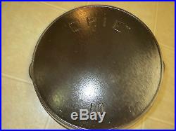 Pre Griswold ERIE No. 10 Cast Iron Skillet with HR