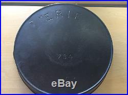 Pre Griswold Erie # 10 Cast Iron Deep Skillet With Heat Ring