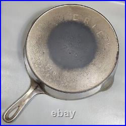 Pre Griswold Erie Cast Iron Skillet #9 Nickel Finish D Makers Mark