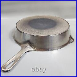 Pre Griswold Erie Cast Iron Skillet #9 Nickel Finish D Makers Mark