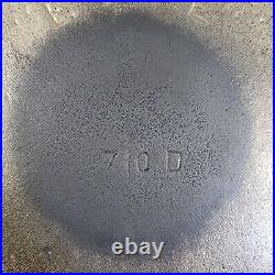 Pre Griswold Erie Cast Iron Skillet #9 Nickel Finish D Makers Mark