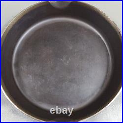 Pre Griswold Erie Cast Iron Skillet #9 Nickel Finish D Makers Mark