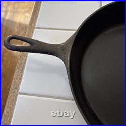 Pre Griswold Erie Series #9 Cast Iron Skillet Sits Flat Nice