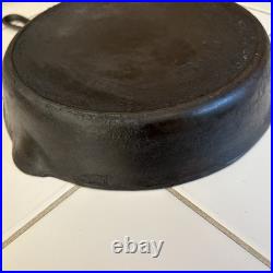 Pre Griswold Erie Series #9 Cast Iron Skillet Sits Flat Nice