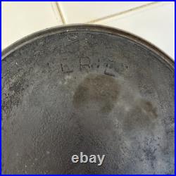 Pre Griswold Erie Series #9 Cast Iron Skillet Sits Flat Nice
