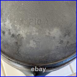 Pre Griswold Erie Series #9 Cast Iron Skillet Sits Flat Nice