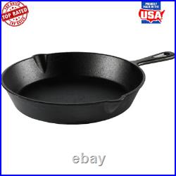 Pre-Seasoned Heavy Duty Cast Iron Nonstick Skillet Camping Kitchen Cooking Pan