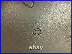 Pre-griswold Erie #10 Cast Iron Skillet Bullseye Mark With Heat Ring