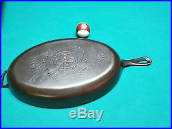 Price Reduced! Beautiful and Hard To Find Griswold No. 15 Oval Skillet Fish Pan