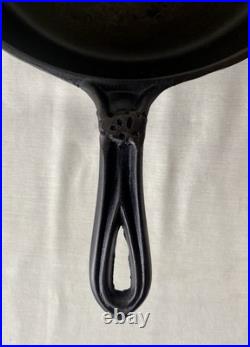 Primitive 1800's #7 Restored Cast Iron Skillet Gate Mark Heat Ring Double Spout