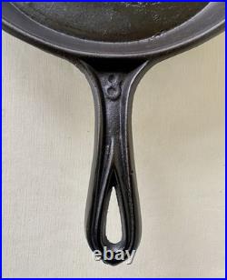Primitive 1800's #8 Restored Cast Iron Skillet Gate Mark Heat Ring Single Spout