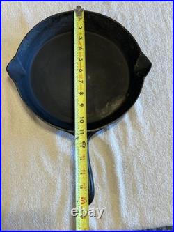 Primitive 1800's Rare WOOD BISHOP & CO. Cast Iron Skillet #8 Thin Wall Gate Mark