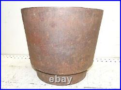 Primitive Vintage Heavy Duty Cast Iron Steel Pot 92lbs 13x13x11 1/2 Thick