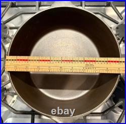 Pristine Lodge Cast Iron Chicken Fryer #8 + Lid, 3 Notch Ring, 10.25, 1945-55
